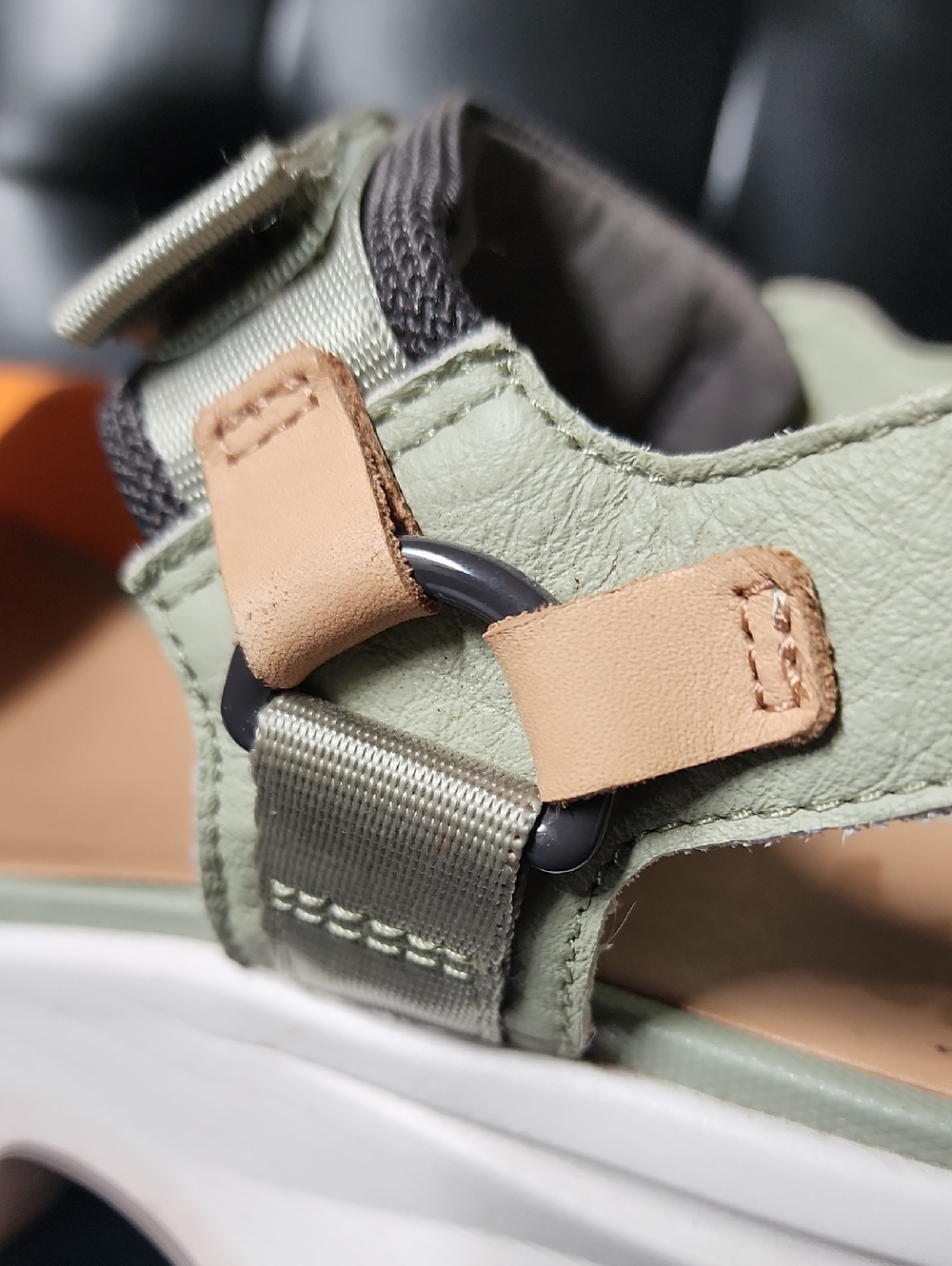 SOREL Kinetic Impact Y-Strap High Sandal Safari Sea Salt Koi Orange Platform 10 - Picture 3 of 13